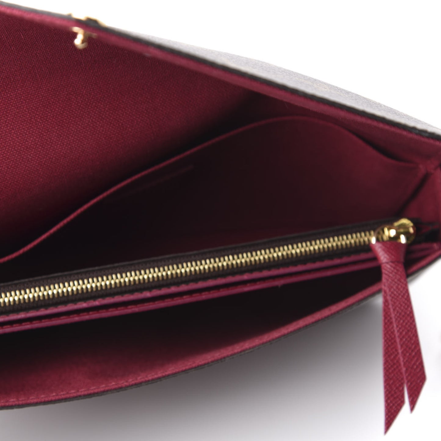 Monogram Pochette Felicie Chain Wallet Fuchsia