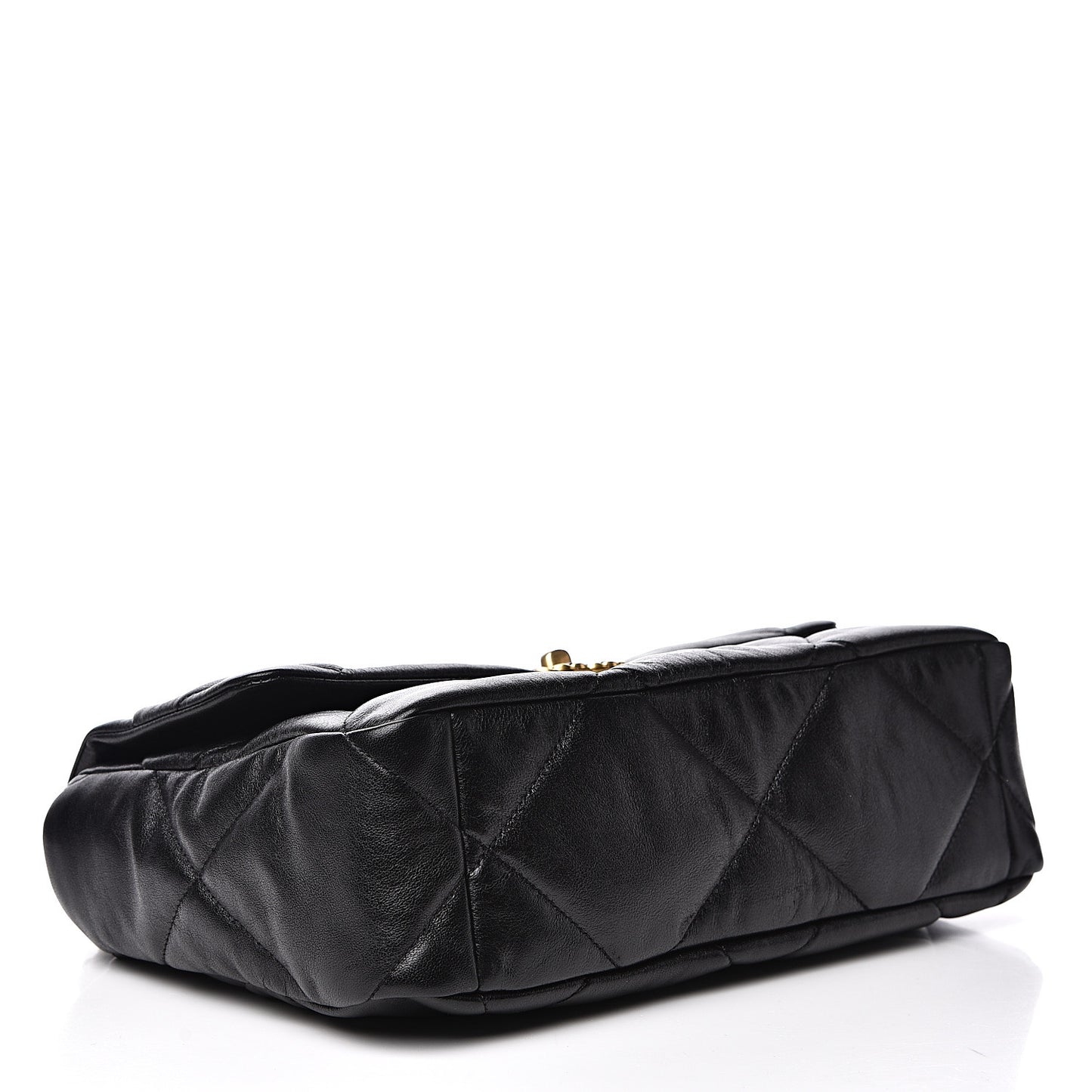 Goatskin Quilted Large 19 Flap Black