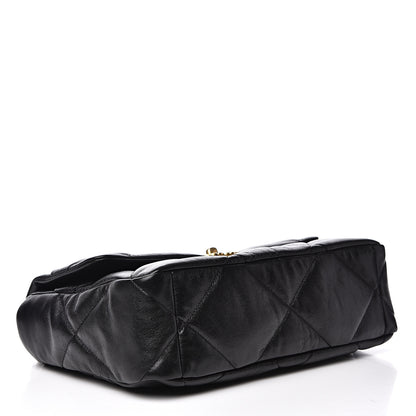 Chanel Goatskin Quilted Large 19 Flap Black 3 of 10