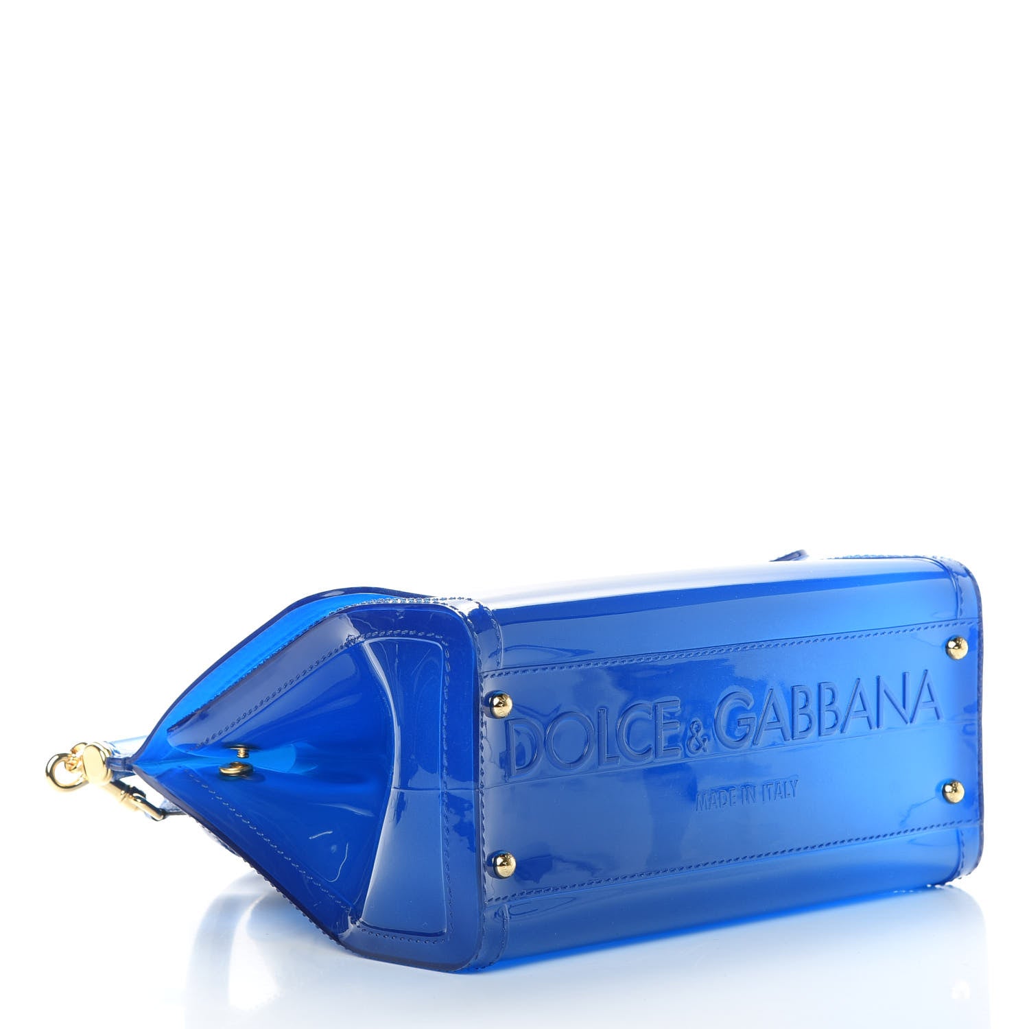 Dolce & Gabbana Rubber Semi Transparent Miss Sicily Satchel Blue 5 of 11