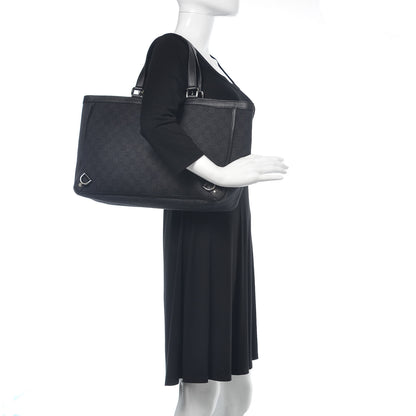 Gucci Monogram Large Abbey Tote Black 3 of 11