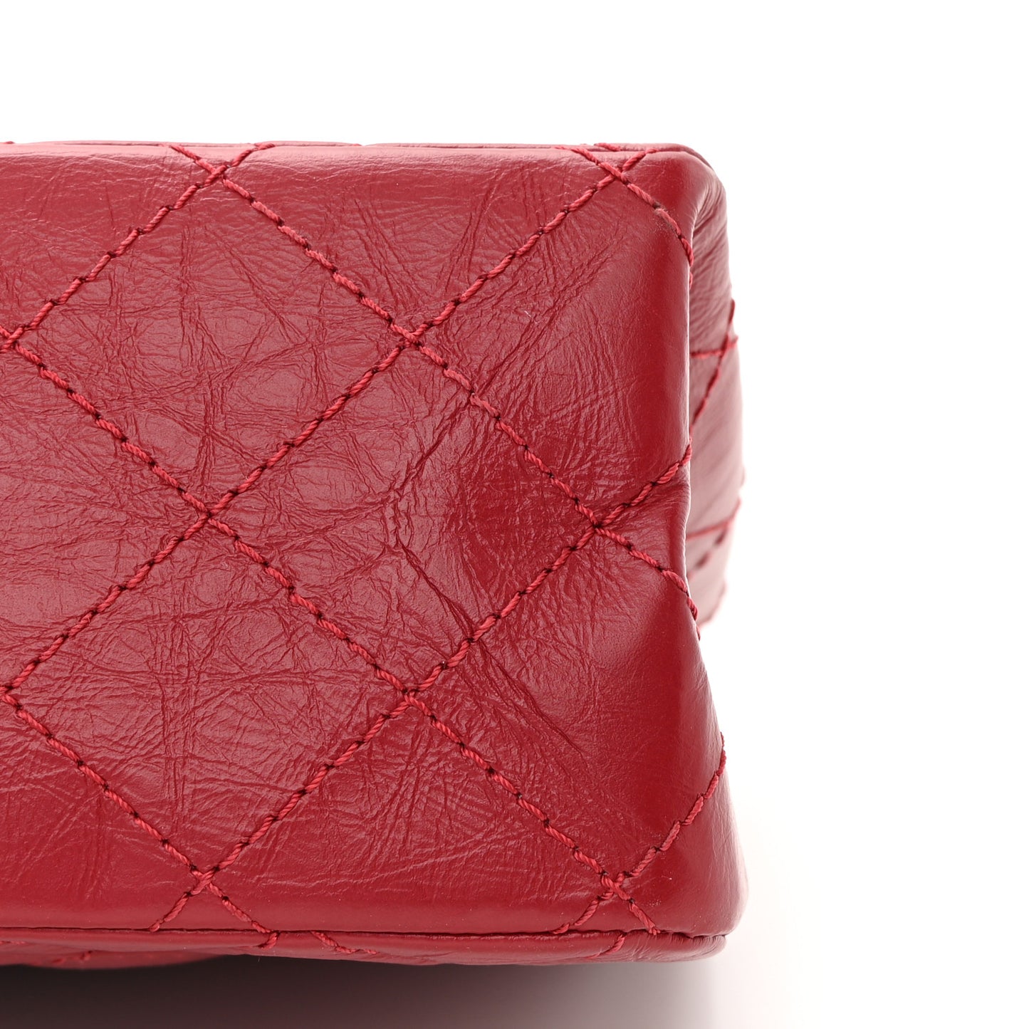 Aged Calfskin Quilted 2.55 Reissue 226 Flap Red