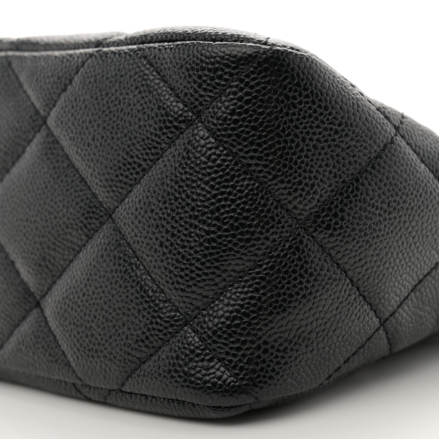 Caviar Quilted Small Pick Me Up Hobo Black
