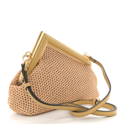 Fendi Raffia Nappa Macrame Small Fendi First Natural Sahara 3 of 10