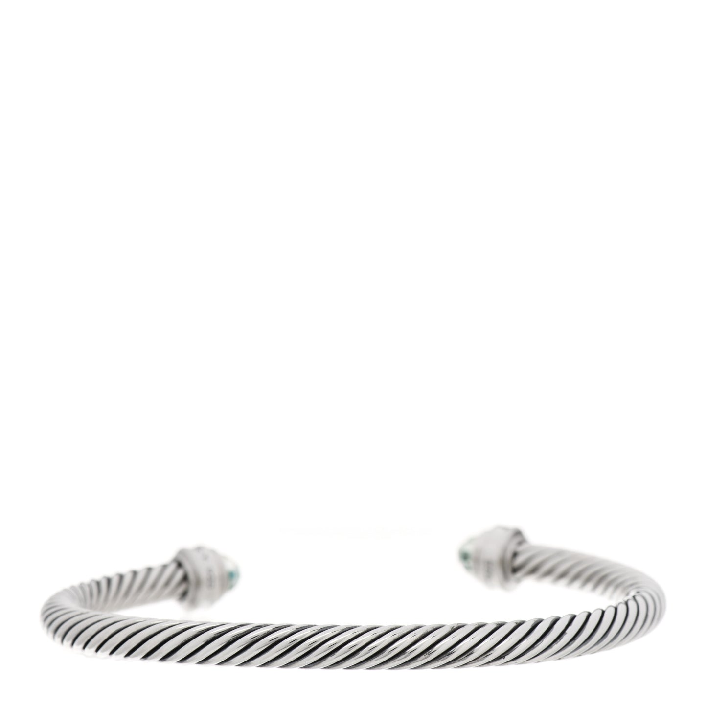 Sterling Silver Diamond Prasiolite 5mm Cable Classics Princess Bracelet