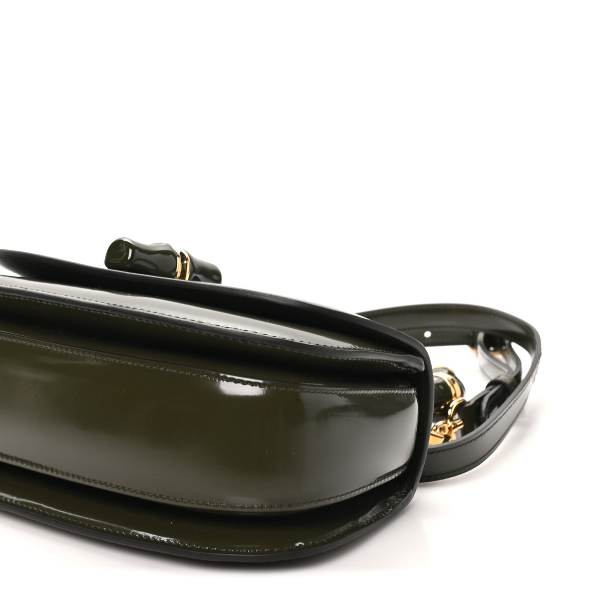 Gucci Shiny Polished Calfskin Medium Bamboo Luscious Green 10 of 10