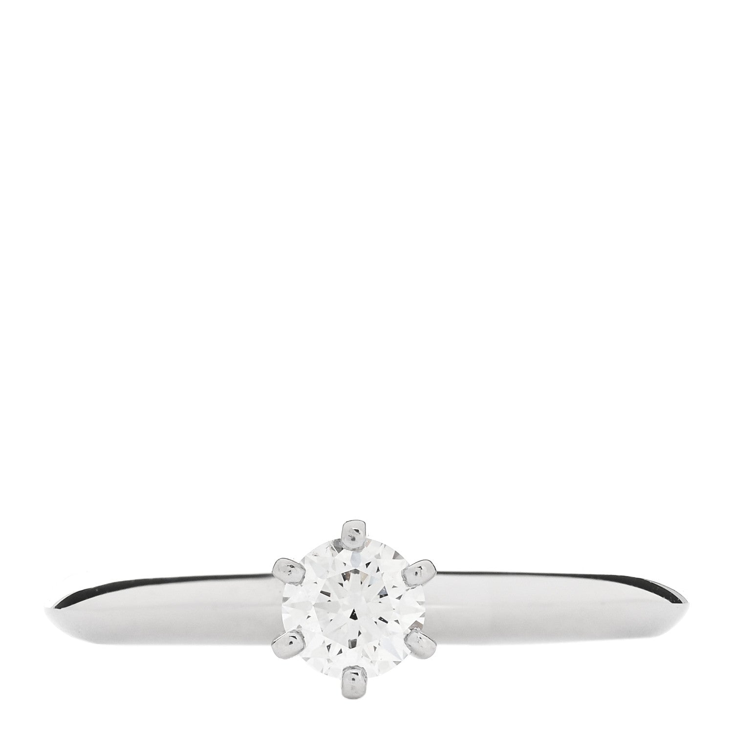 Tiffany Platinum Diamond .21ct Solitaire Engagement Ring 46 3.75 1 of 7