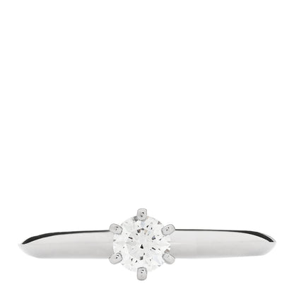 Tiffany Platinum Diamond .21ct Solitaire Engagement Ring 46 3.75 1 of 7