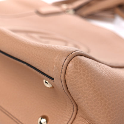 Gucci Pebbled Calfskin Small Soho Top Handle Bag Camelia 9 of 13