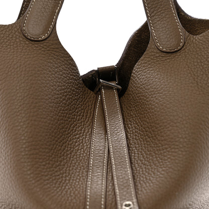 Hermes Taurillon Clemence Picotin Lock 22 MM Etoupe 8 of 12
