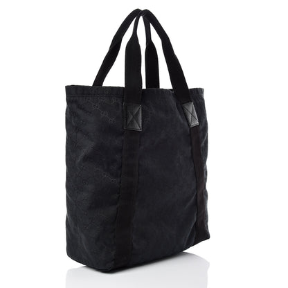 Gucci GG Monogram Medium Web Handle Vertical Tote Black 3 of 9