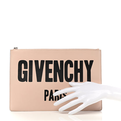 Givenchy Calfskin Logo Zip Pouch Pale Pink 2 of 8