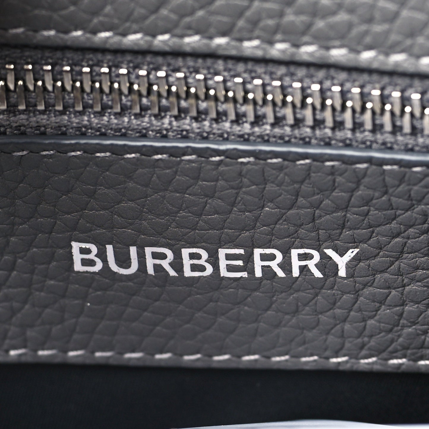 Calfskin Logo Messenger Charcoal Grey