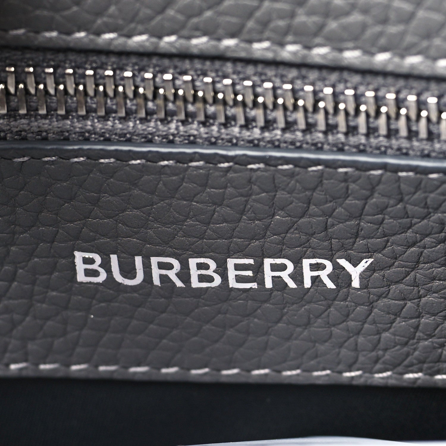 Burberry Calfskin Logo Messenger Charcoal Grey 6 of 9