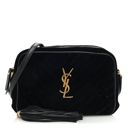 Saint Laurent Velvet Matelasse Monogram Lou Camera Bag Black 1 of 10