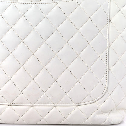 Chanel Calfskin Python Quilted Large Cambon Tote White 17 of 22
