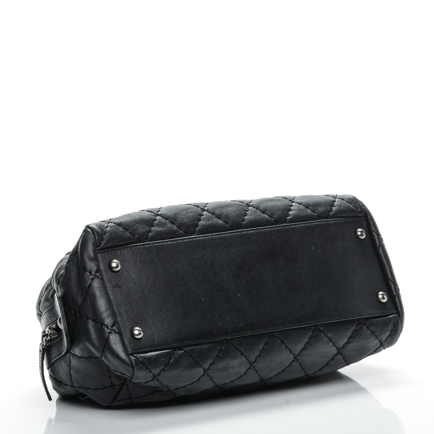 Calfskin Quilted Small Stitch It Tote Black