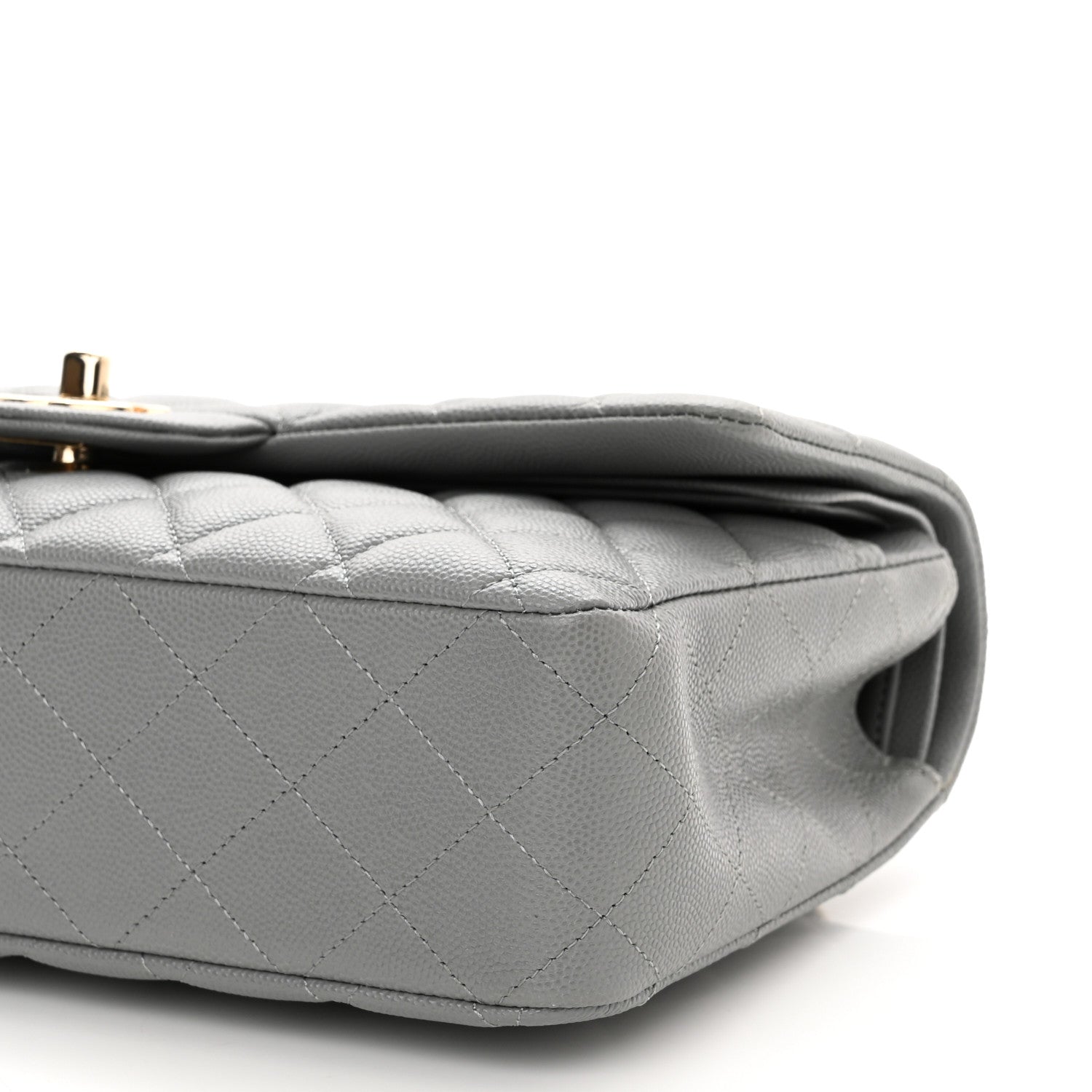 Chanel Caviar Quilted Medium Double Flap Grey 10 of 10