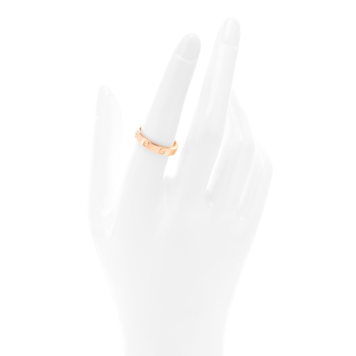 18K Pink Gold 3.5mm LOVE Wedding Band Ring 56 7.75