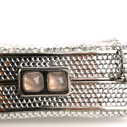 Judith Leiber Swarovski Crystal Minaudiere Clutch Silver 18 of 19