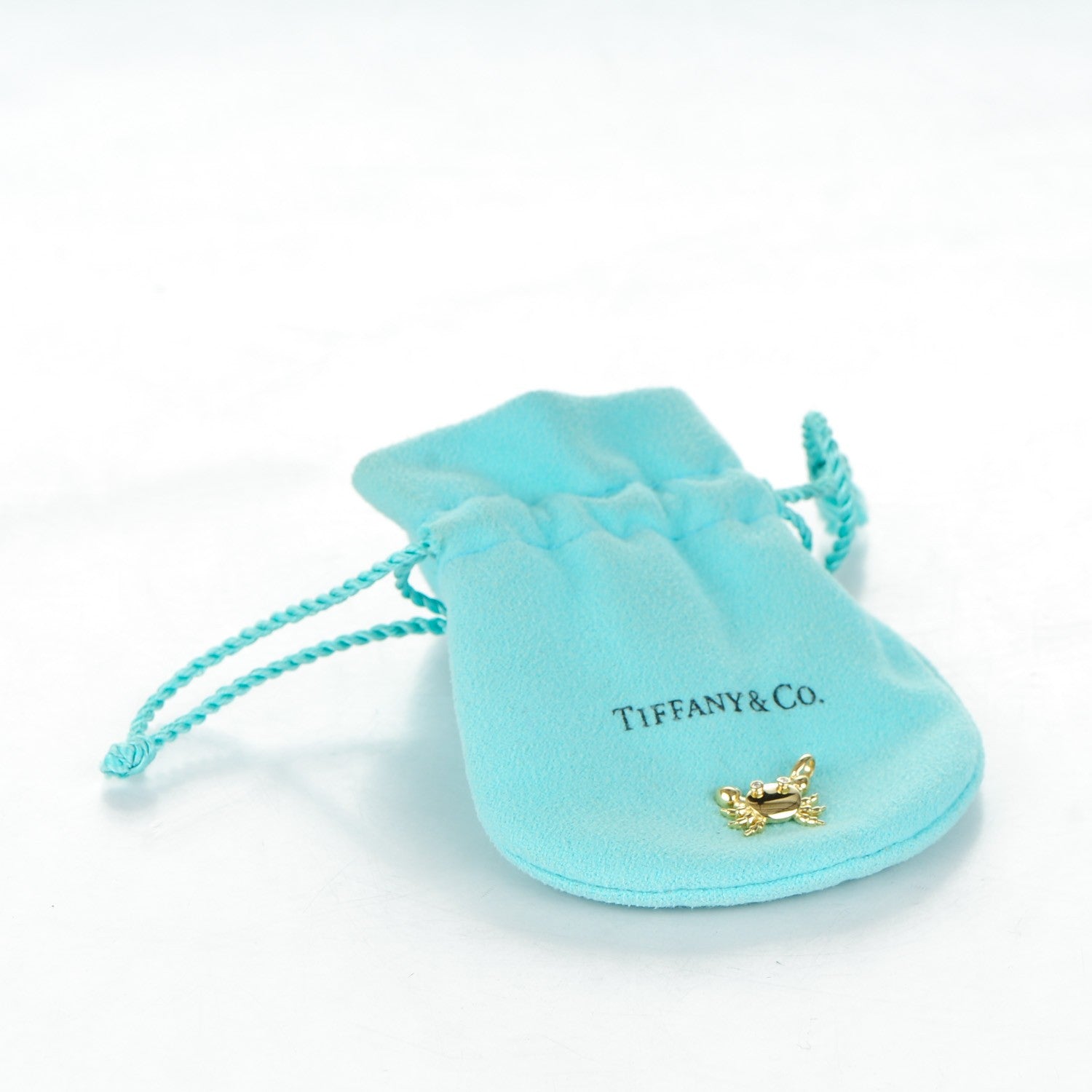 Tiffany 18K Yellow Gold Diamond Crab Charm Pendant 4 of 4