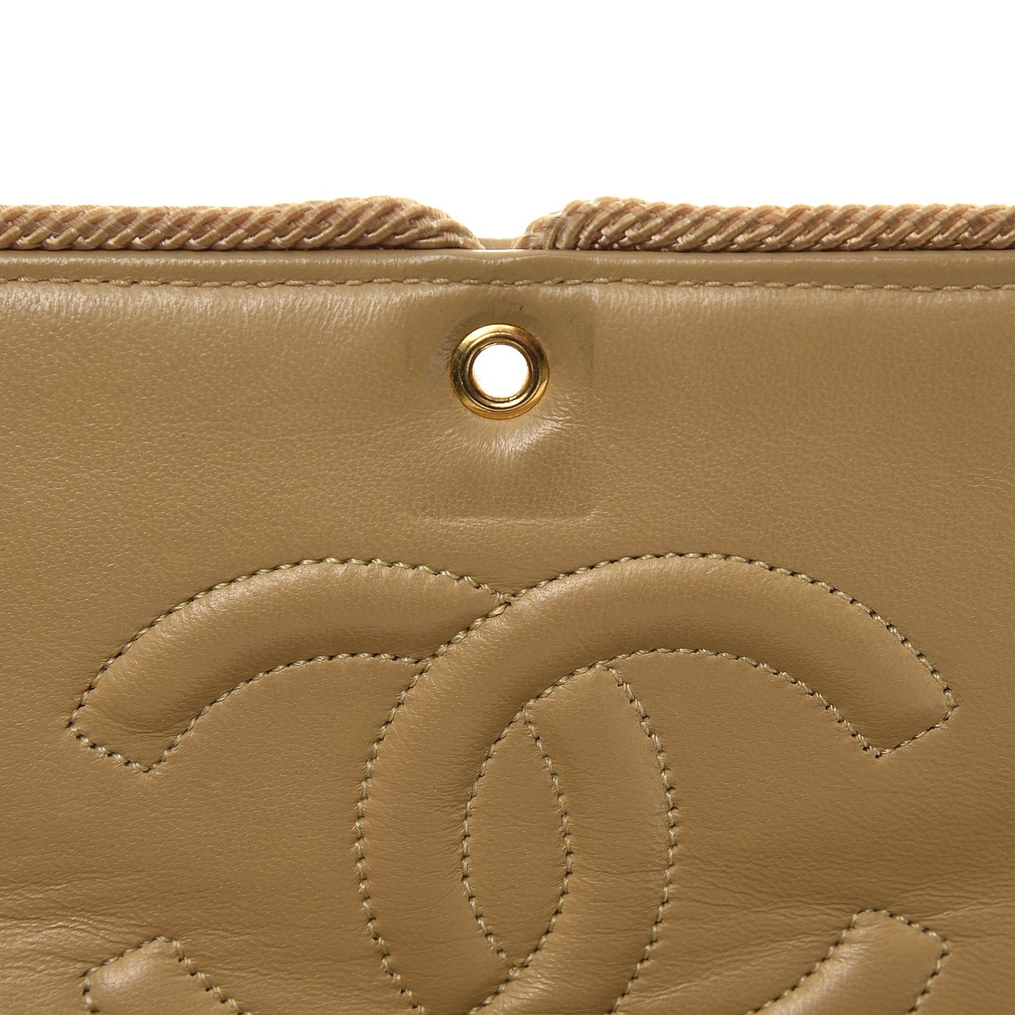 Lambskin Small Single Flap Beige