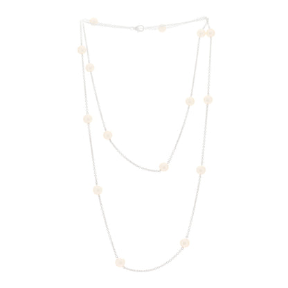 Mikimoto 18K White Gold Akoya Pearl 6-6.5mm Station Necklace 32" 3 of 6
