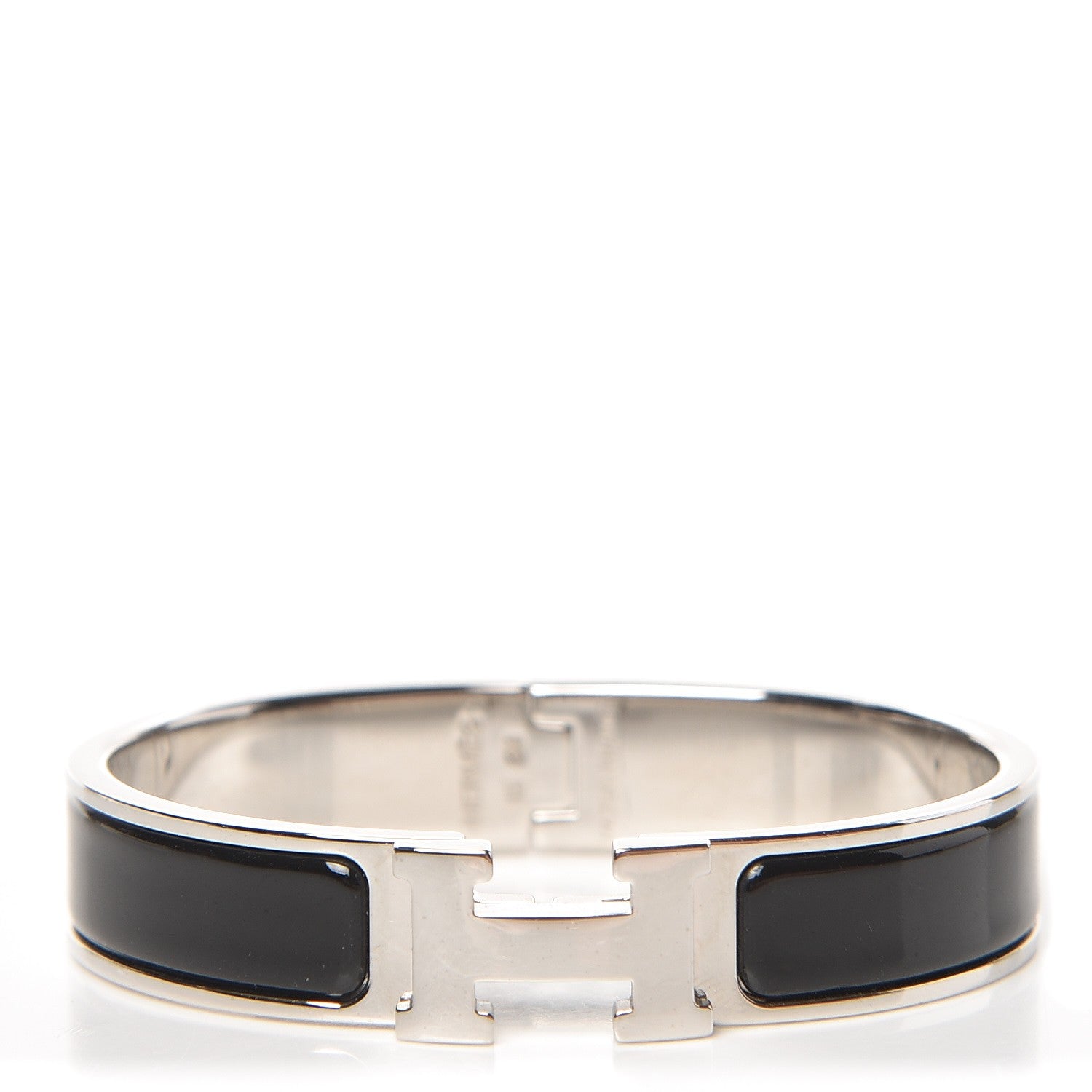 Hermes Enamel Narrow Clic Clac H Bracelet PM Black 1 of 4