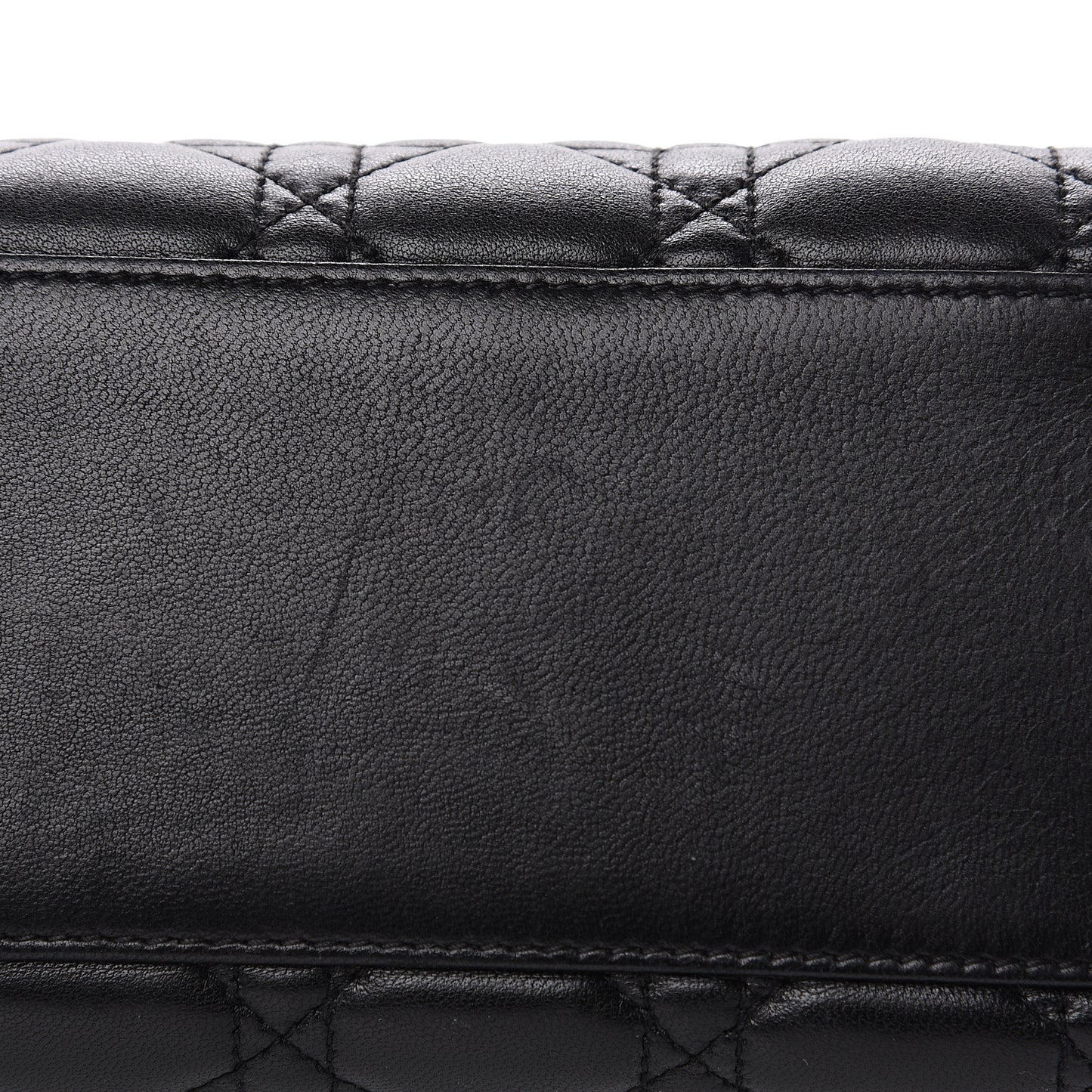 Lambskin Cannage Large Lady Dior Shopper Tote Black