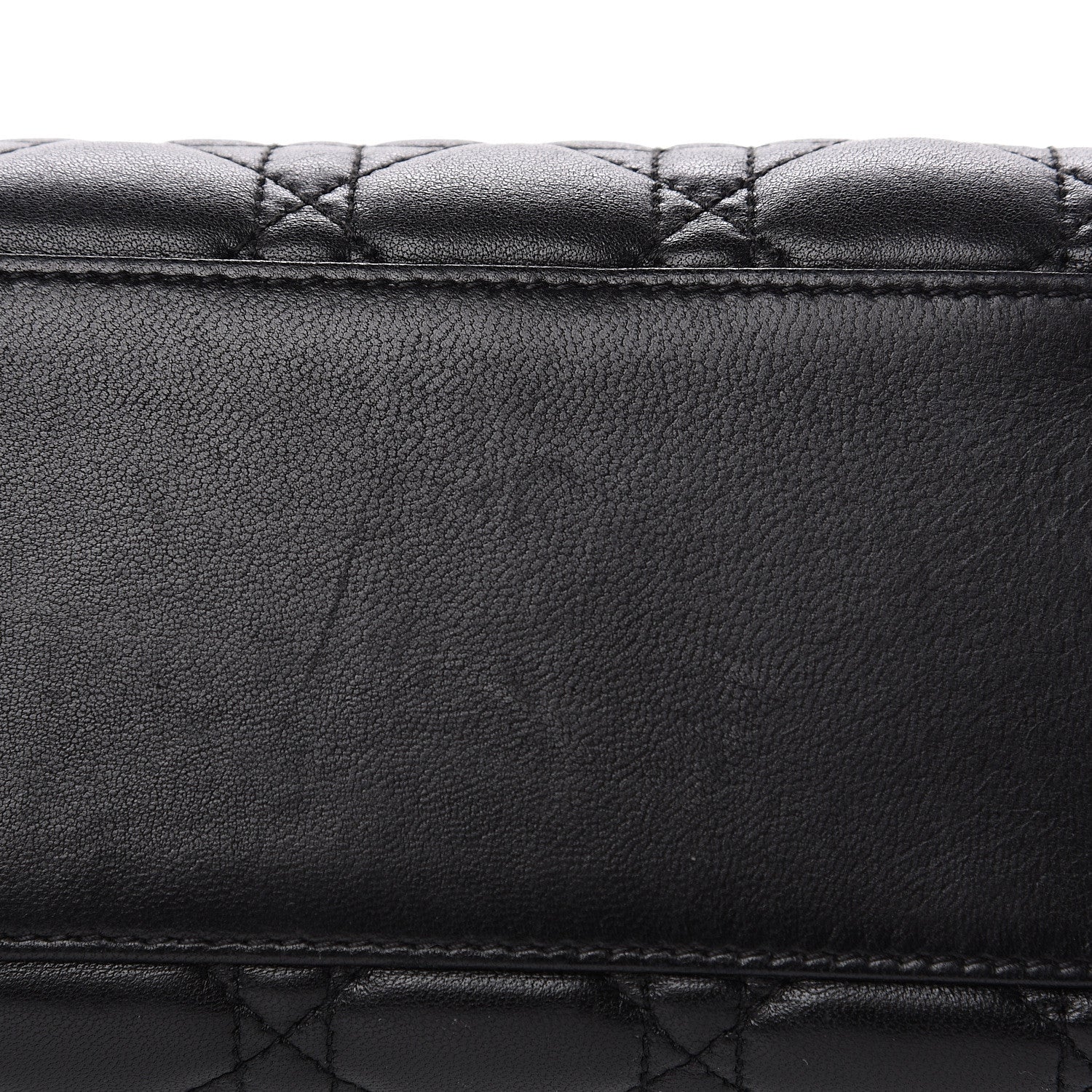 Christian Dior Lambskin Cannage Large Lady Dior Shopper Tote Black 10 of 15