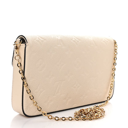 Louis Vuitton LOUIS VUITTON Empreinte Pochette Felicie Chain Wallet Cream 4 of 10