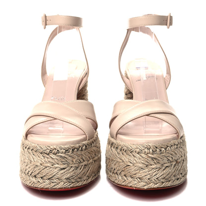 Christian Louboutin Goatskin Super Mariza 130 Espadrille Sandals 39 Leche Natural 2 of 8