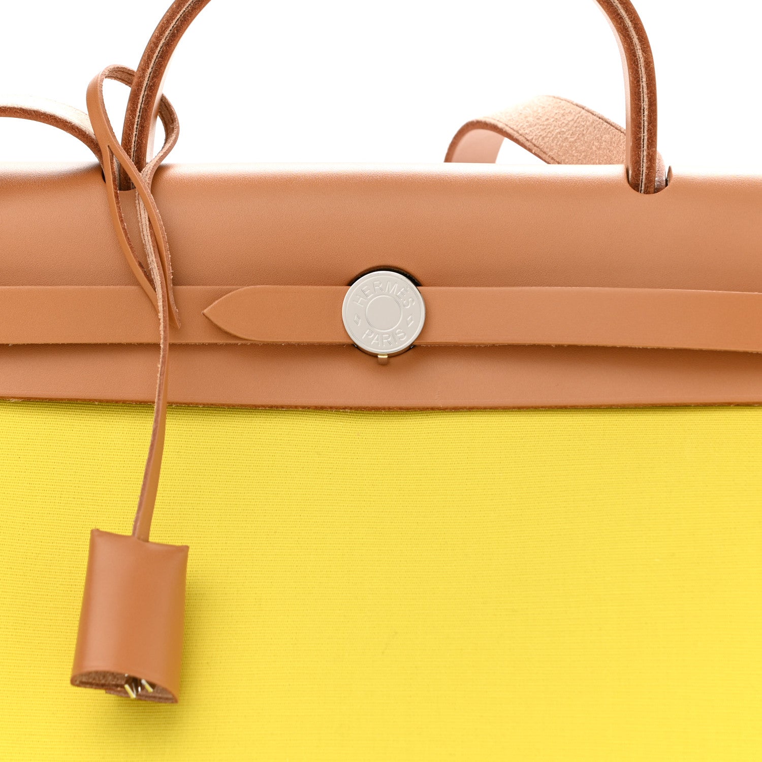 Hermes Military Toile Vache Hunter Herbag Zip Retourne 31 PM Lime Naturel Sable Rouge Garance 8 of 10