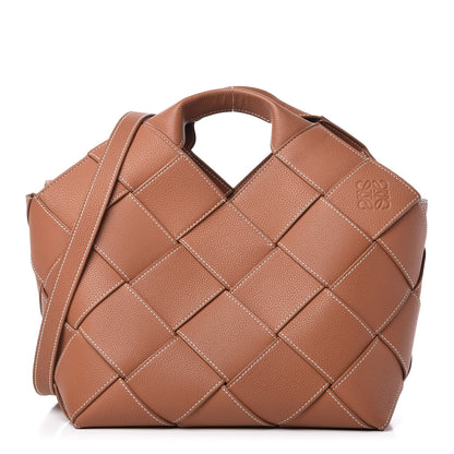 Loewe Soft Grained Calfskin Woven Basket Bag Tan 1 of 10