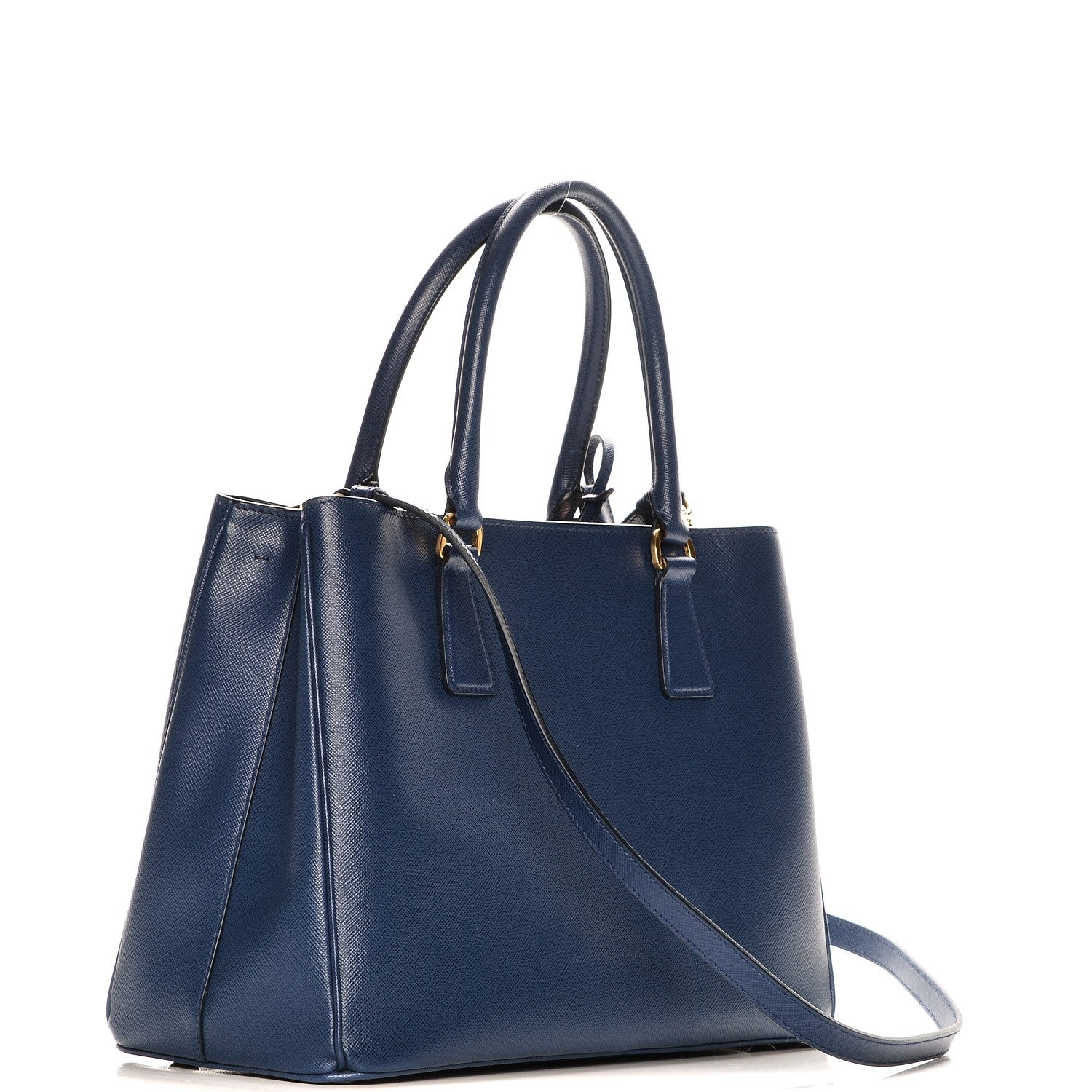 Prada Saffiano Lux Medium Tote Bluette 4 of 8