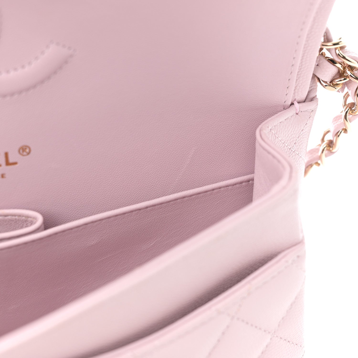 Chanel Caviar Quilted Medium Double Flap Light Pink 11 of 13