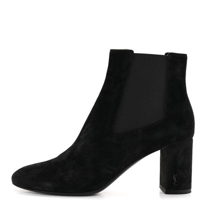 Saint Laurent Suede Loulou Pin Booties 36 Black 2 of 20