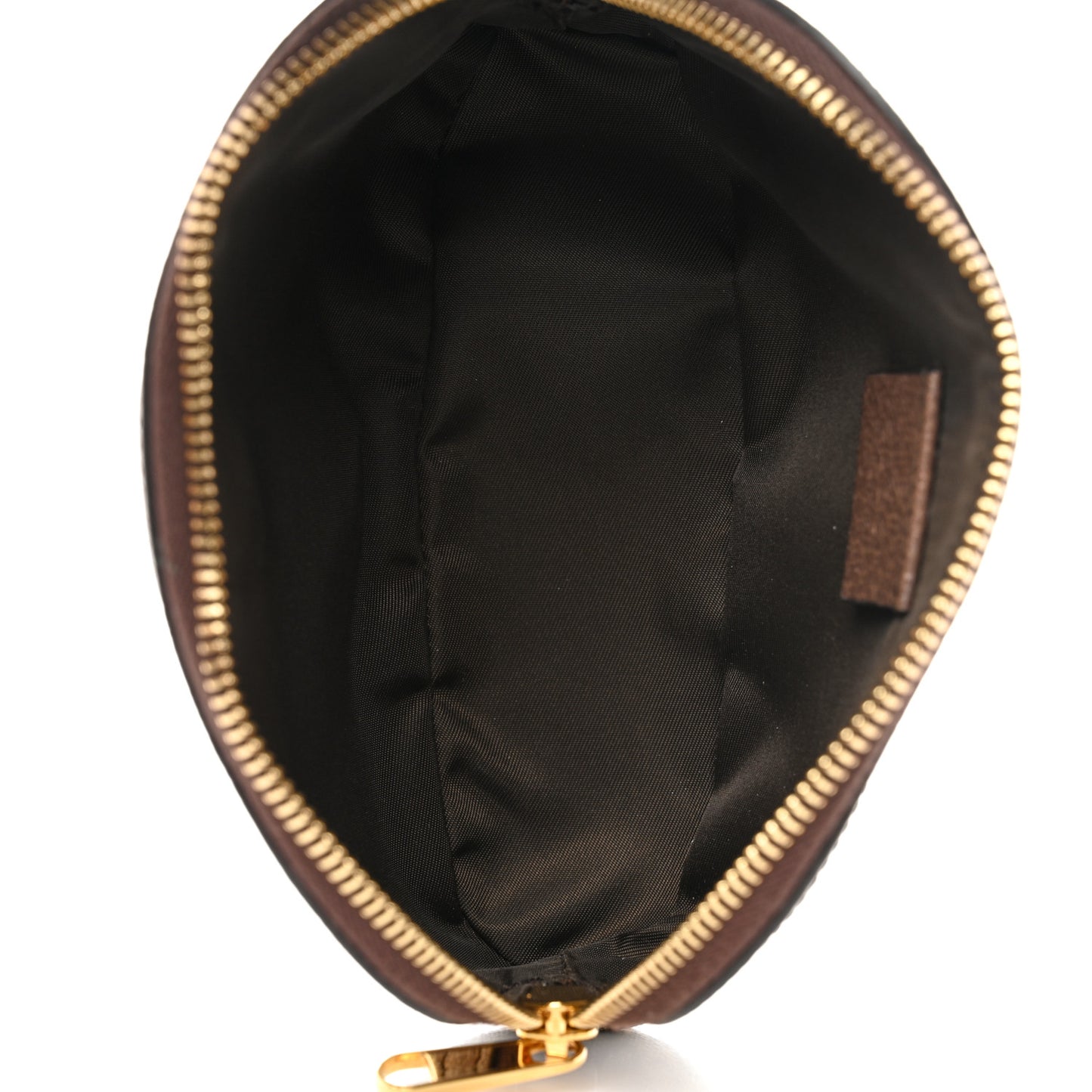 GG Supreme Monogram Textured Calfskin Web Medium Ophidia Cosmetic Case Beige Ebony New Acero