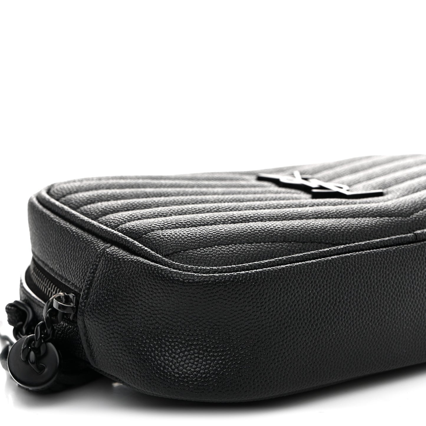Grain De Poudre Matelasse Monochrome Monogram Mini Lou Camera Bag Black