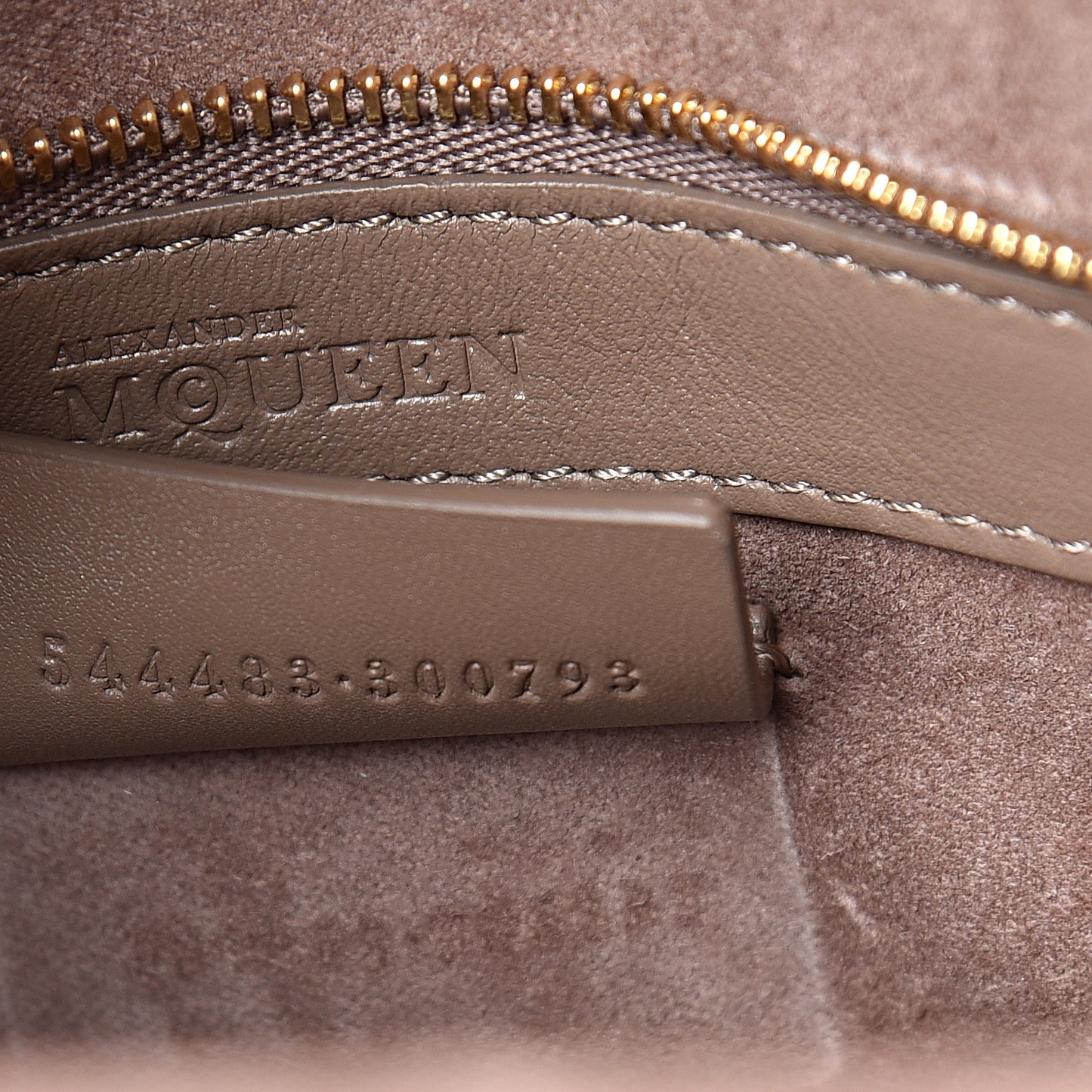 Calfskin Embossed Suede Large Heroine Tan