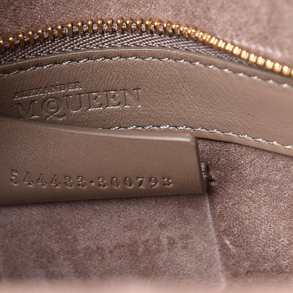 Alexander McQueen Calfskin Embossed Suede Large Heroine Tan 8 of 19