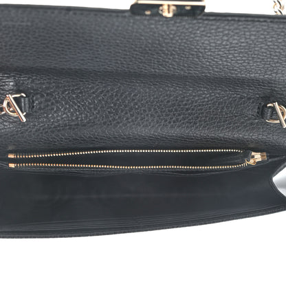 Gucci Dollar Calfskin Interlocking G Chain Wallet Black 5 of 8