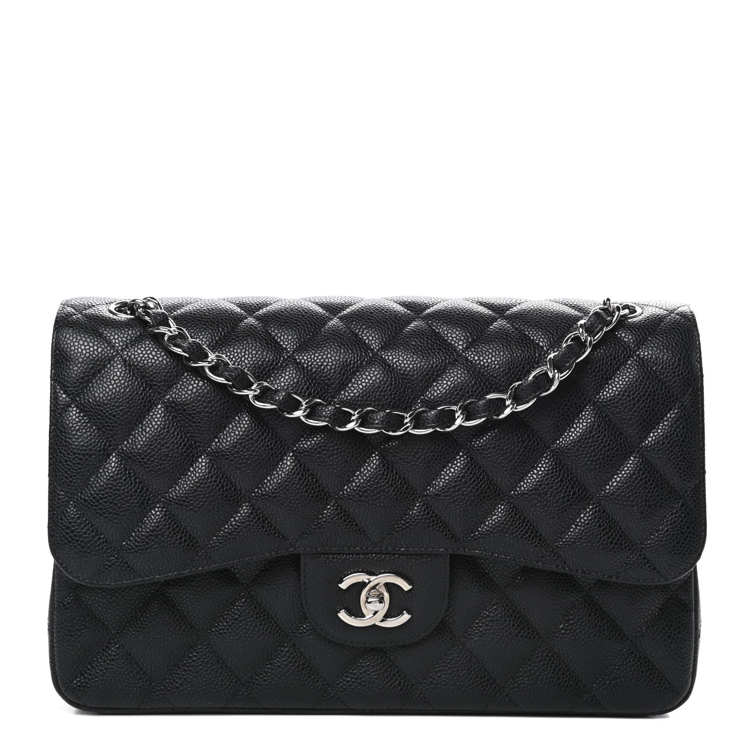 Chanel Caviar Quilted Jumbo Double Flap Black 1 of 11