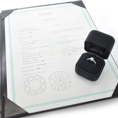 Tiffany Platinum .70 Carat Diamond Engagement Ring 5.5 3 of 9