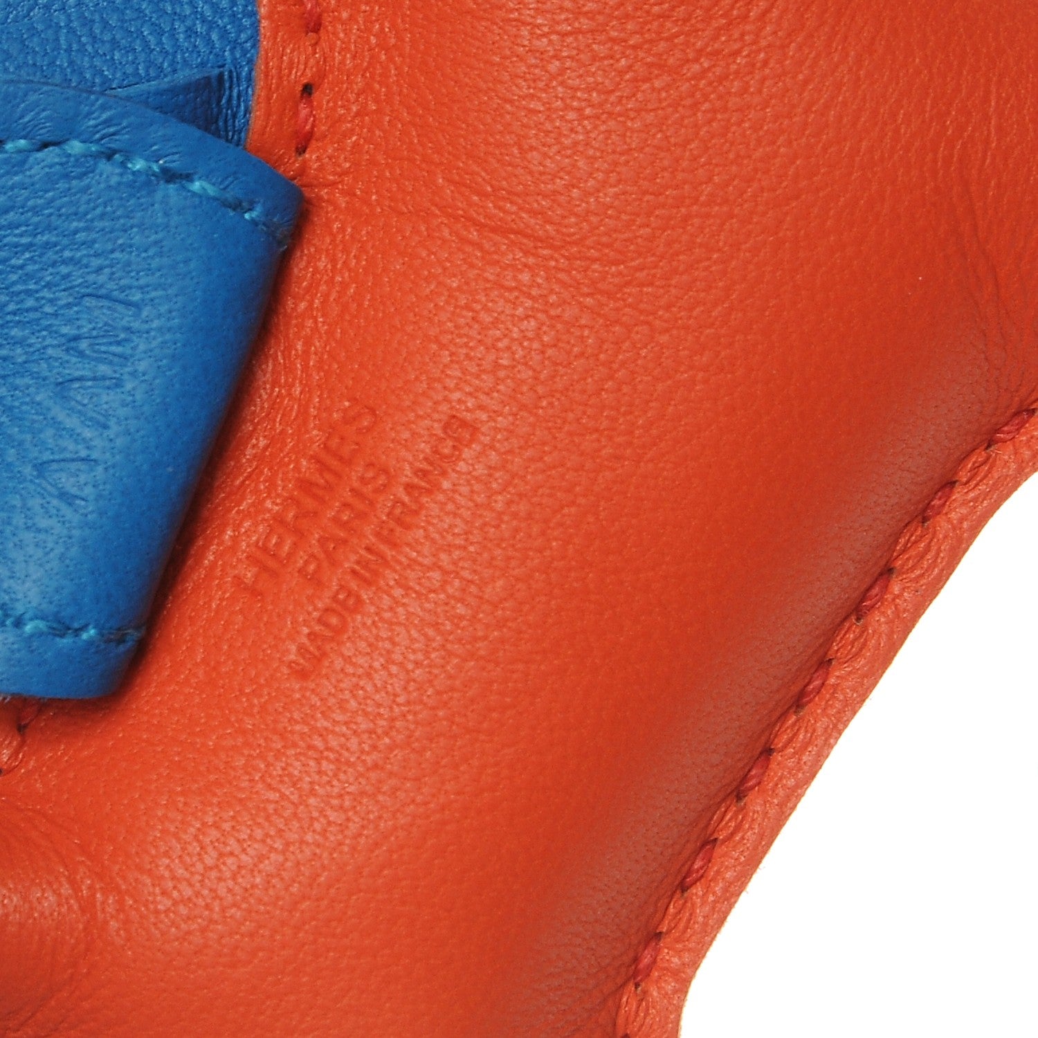 Hermes Milo Lambskin Grigri Rodeo Horse Bag Charm PM Orange Poppy Bleu Izmir Rose Azalee 3 of 4