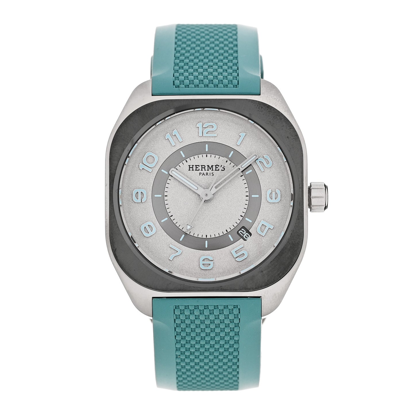 Titanium Rubber 39mm H08 Automatic Watch Bleu Saint Cyr
