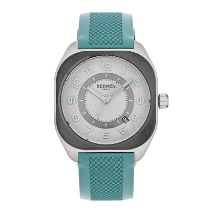 Hermes Titanium Rubber 39mm H08 Automatic Watch Bleu Saint Cyr 1 of 5