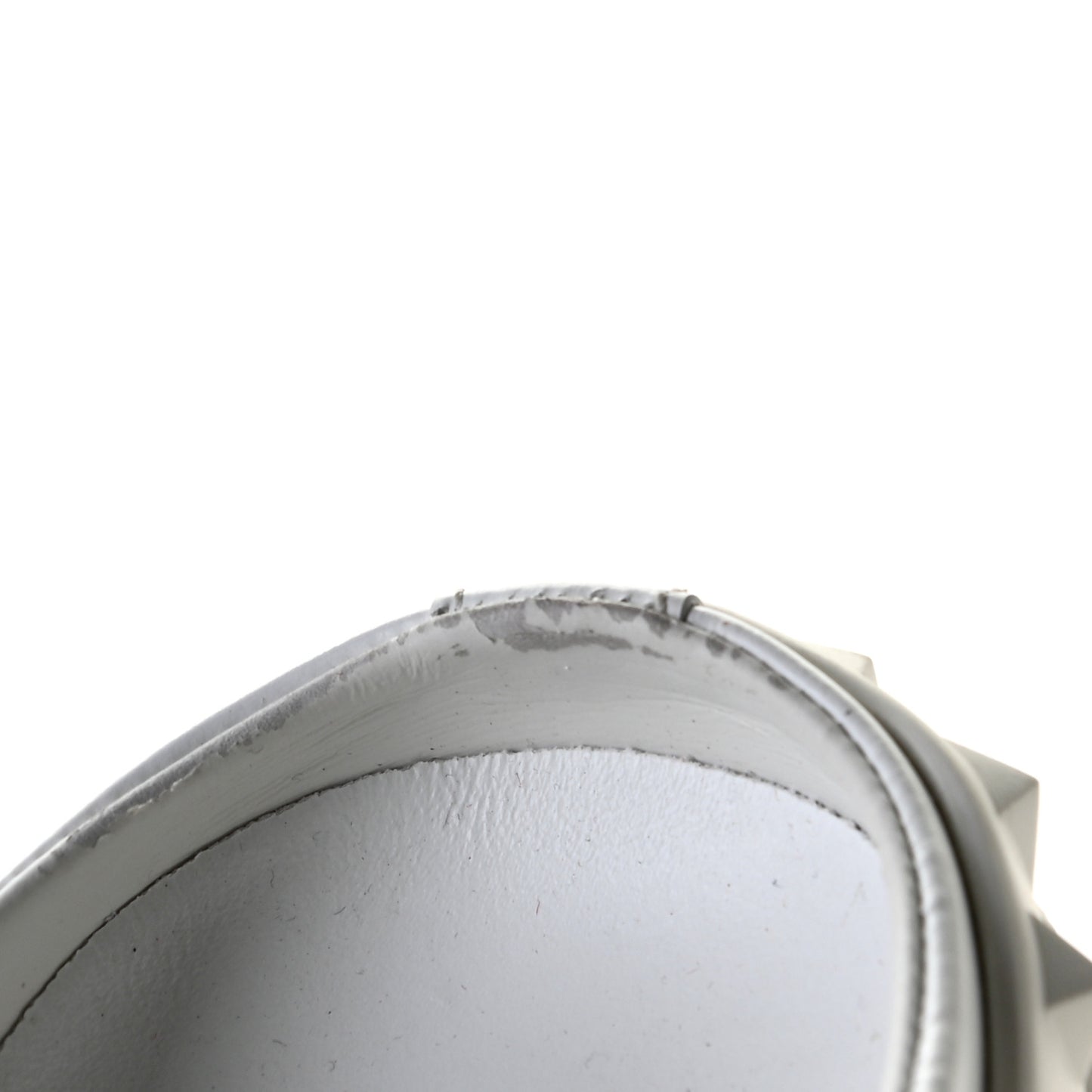 Calfskin Untitled Rockstud Sneakers 38.5 White