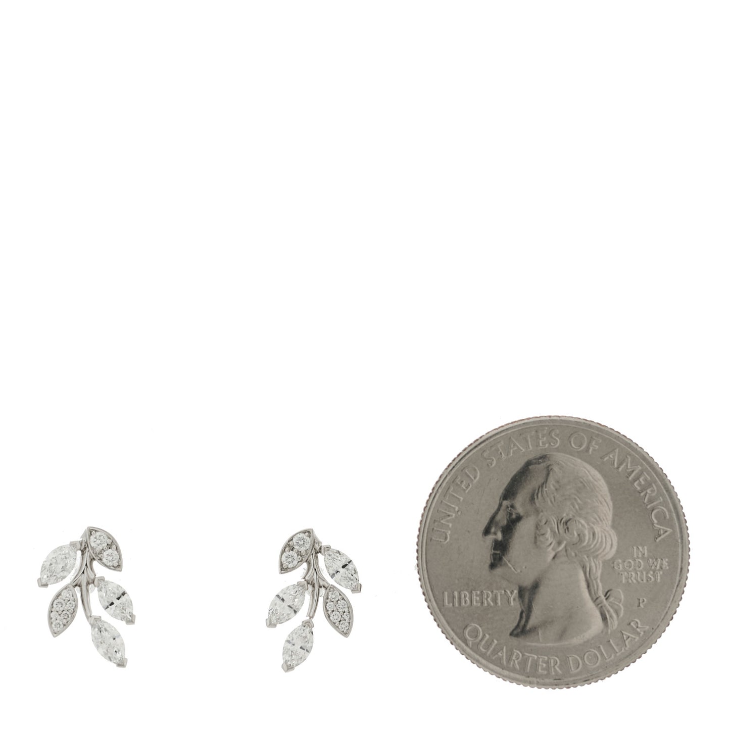 Platinum Diamond Small Victoria Vine Earrings
