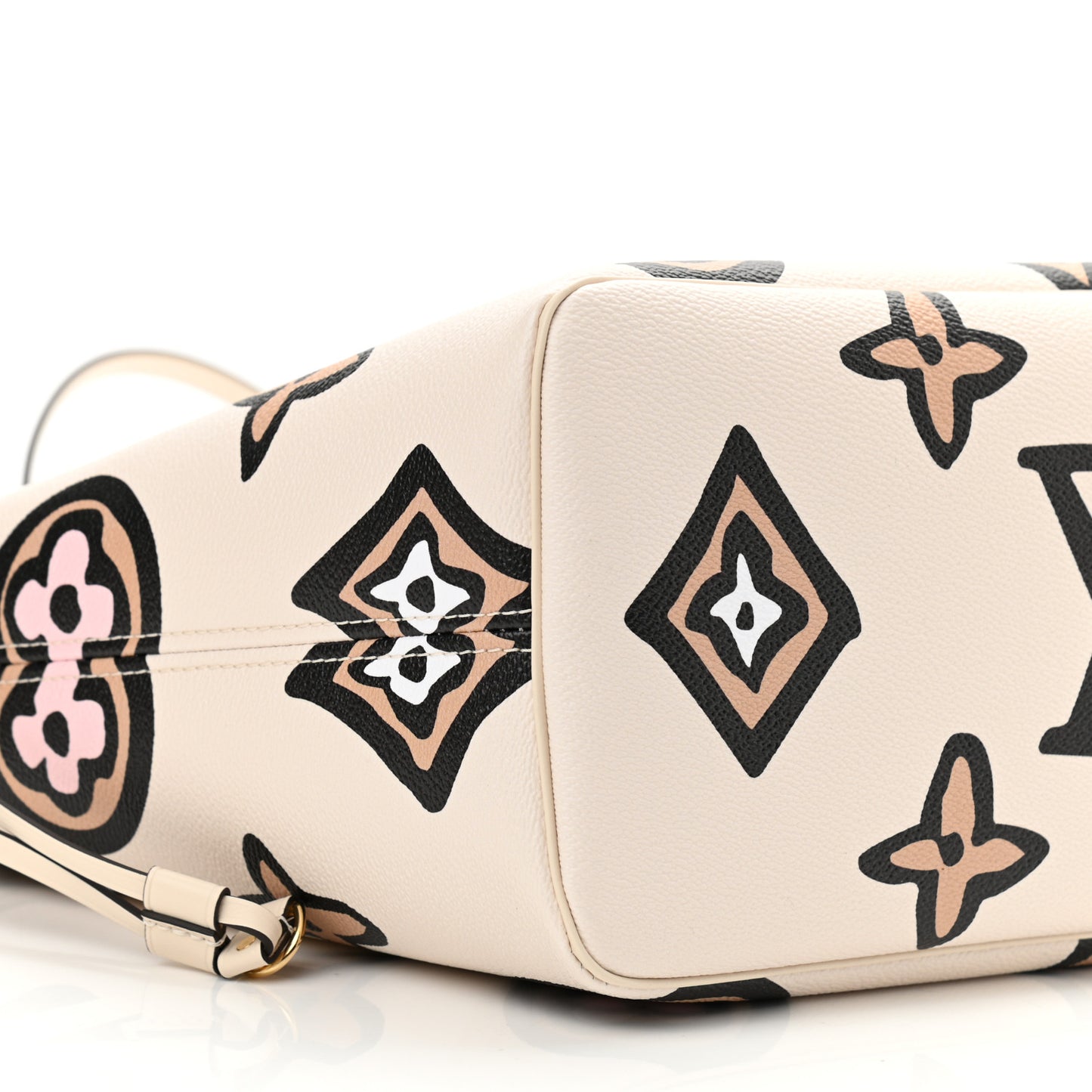 Monogram Giant Wild At Heart Neverfull MM Creme